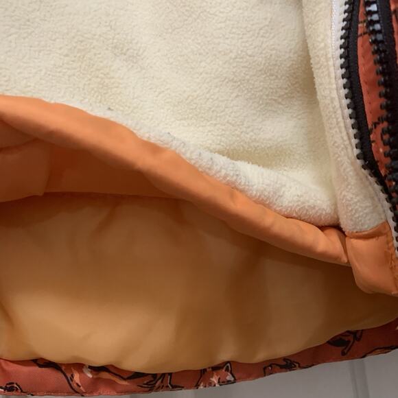Cat & Jack Toddler Zip Up Winter 3-In-1 Windbreaker Jacket Orange Animals 2T - Picture 9 of 14